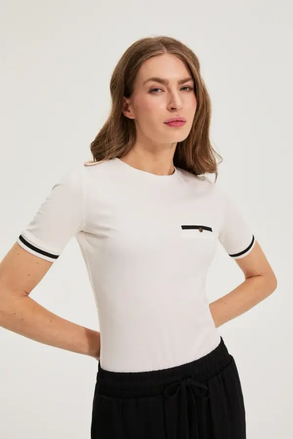 Marisse Дамска тениска Marisse в цвят Off White