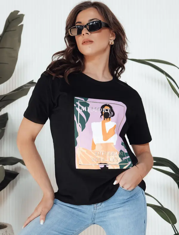 DStreet Дамска тениска MEMORY, черна