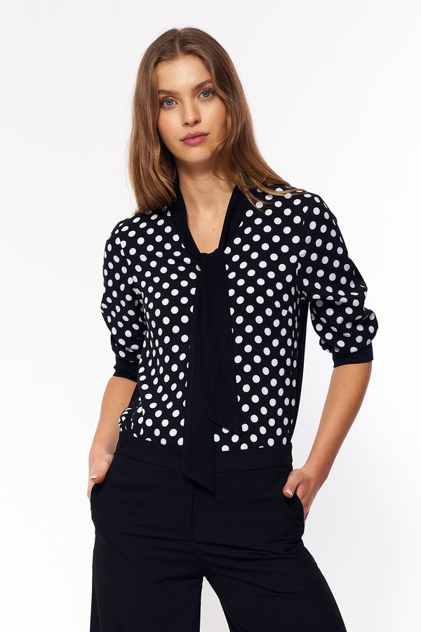Nife Дамска тениска NIfe Nife_Blouse_B140_Black/Peas