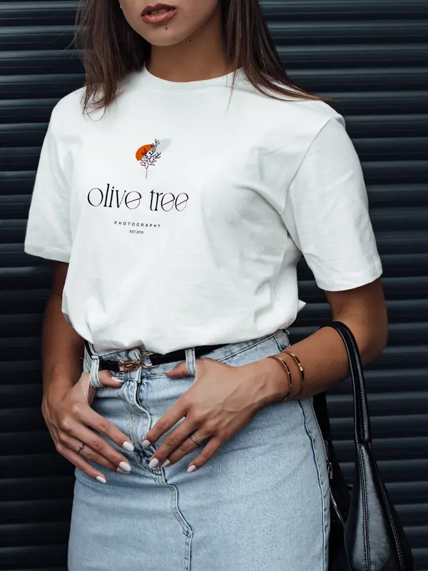 DStreet Дамска тениска OLIVE TREE в екрю цвят