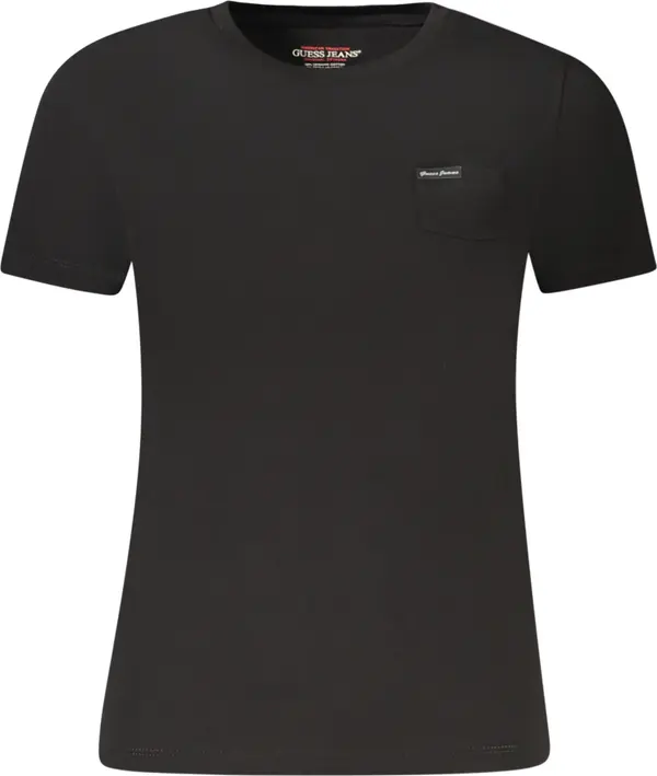 GUESS JEANS Дамска тениска с къс ръкав GUESS Jeans, черна