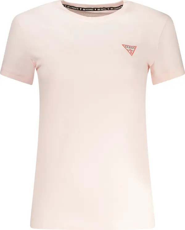 GUESS JEANS Дамска тениска с къс ръкав GUESS, розова