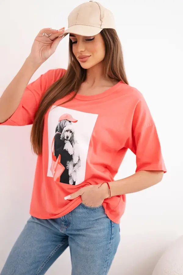 Kesi Włoski Дамска тениска с къс ръкав Kesi, голям размер