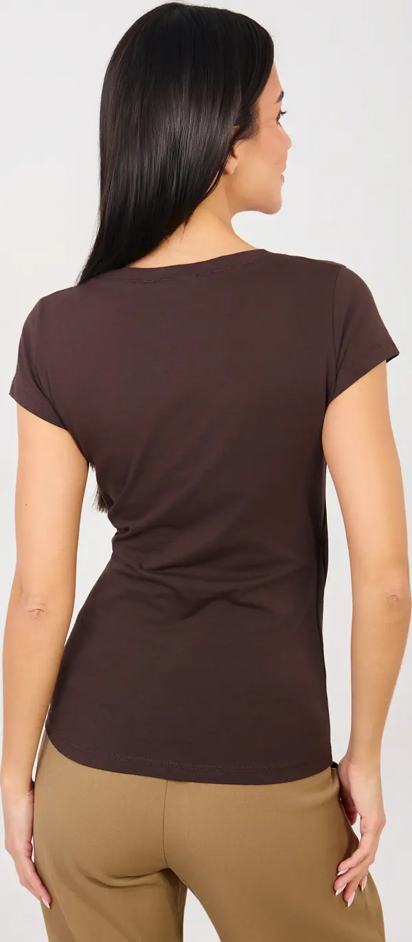 BASIC Feel Good Дамска тениска с къс ръкав, тъмнокафява