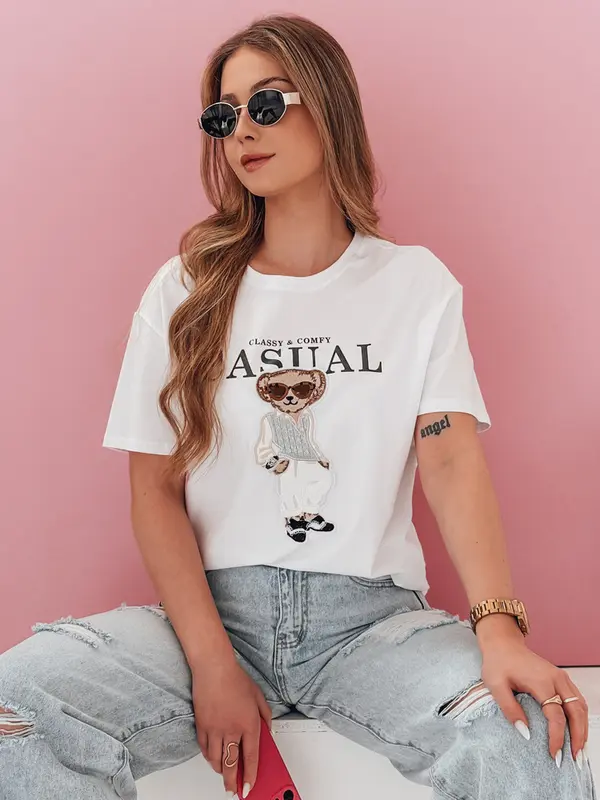 DStreet Дамска тениска с мече MISSTARTA