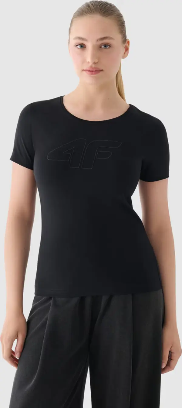 4F Дамска тениска с принт 4F Черна 4FWMM00TTS