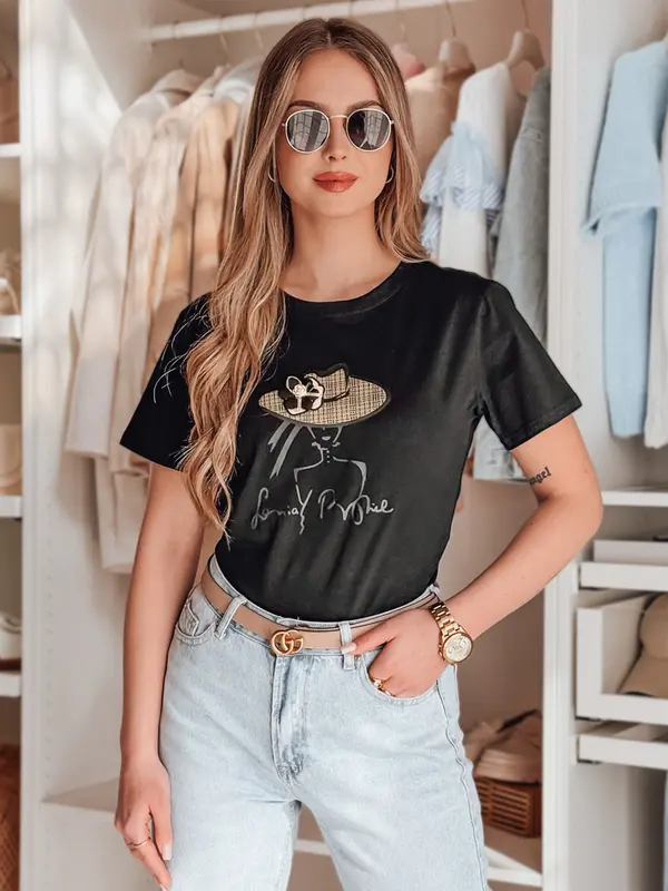 DStreet Дамска тениска с щампа WOMANPOW
