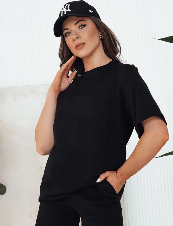 DStreet Дамска тениска SWAN черна