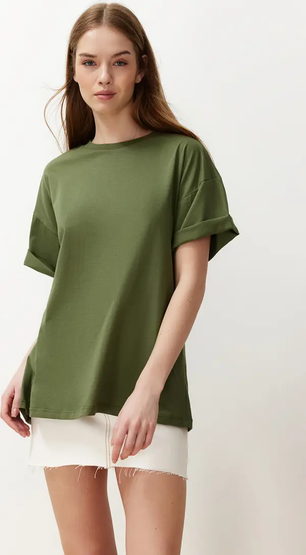 Trendyol Дамска тениска Trendyol Boyfriend