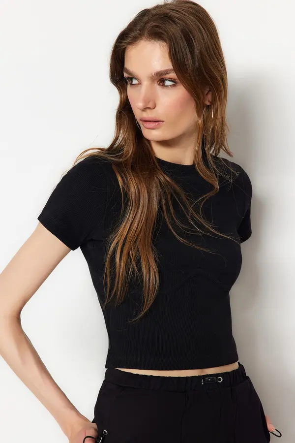 Trendyol Дамска тениска Trendyol Ribbed