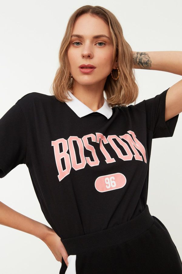 Trendyol Дамска тениска Trendyol Semi-Fitted