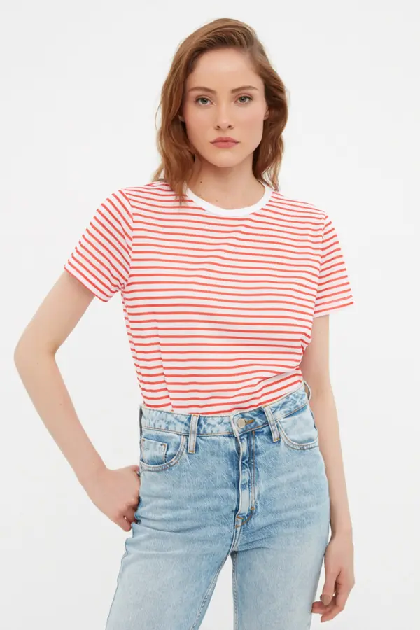 Trendyol Дамска тениска Trendyol Striped