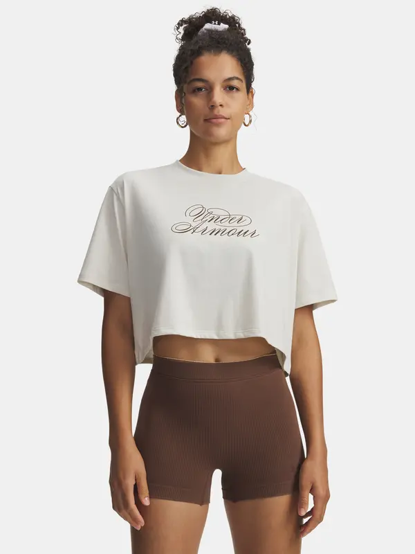 Under Armour Дамска тениска Under Armour UA W SCRIPTHEART CROP SS