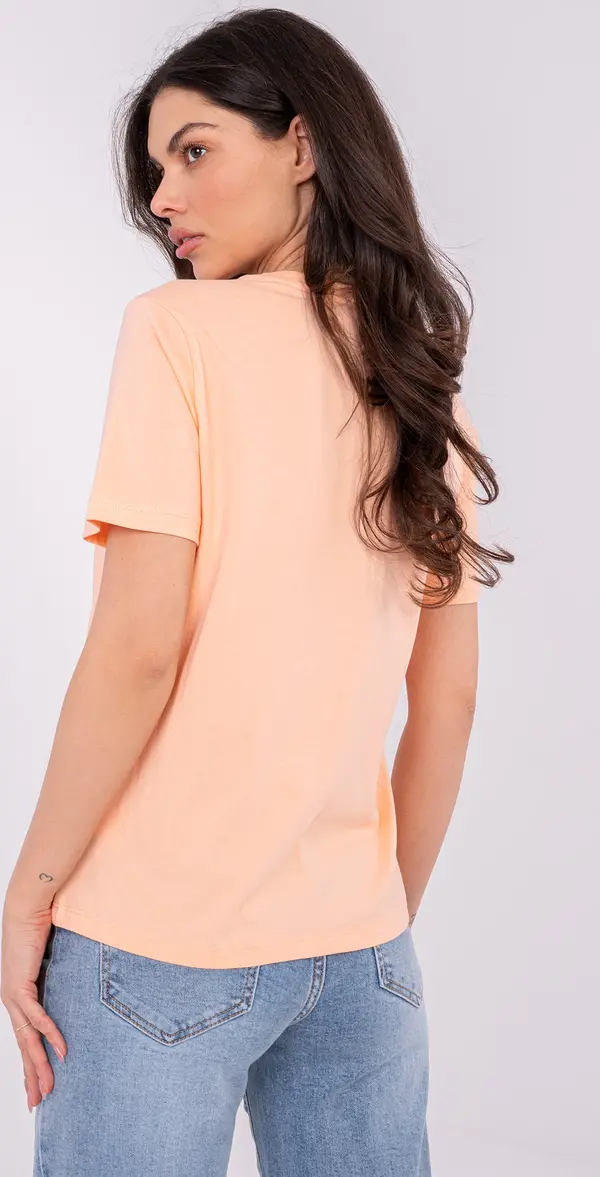 EIGHT 2 NINE Дамска тениска в прасковен цвят