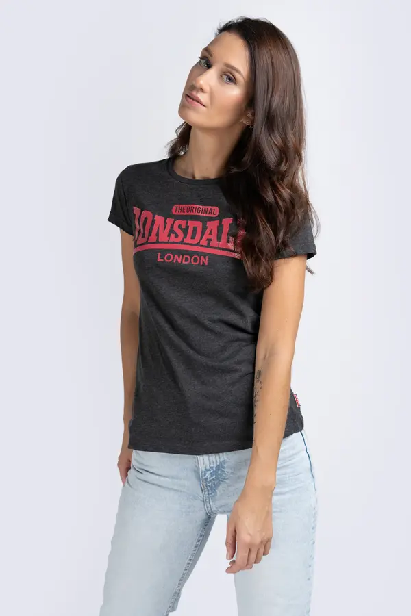 Lonsdale Дамска тениска. Lonsdale 114026-Marl Black