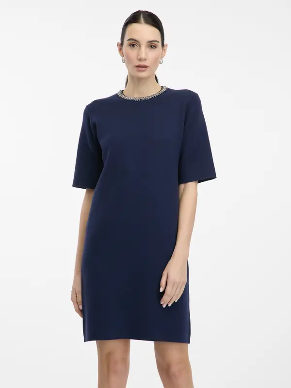 Orsay Дамска тъмносиня мини рокля ORSAY