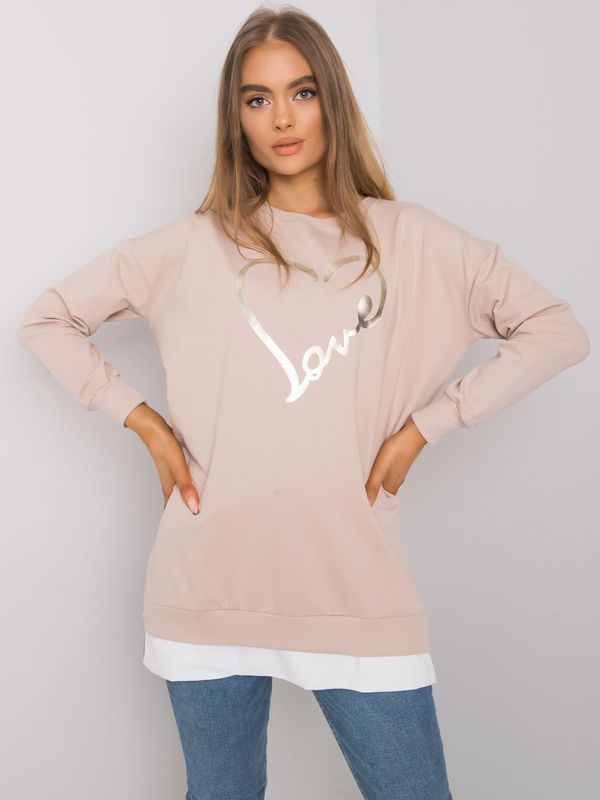 Fashionhunters Дамска туника Fashionhunters i523_RV-TU-7258.40Pjasny beżowy