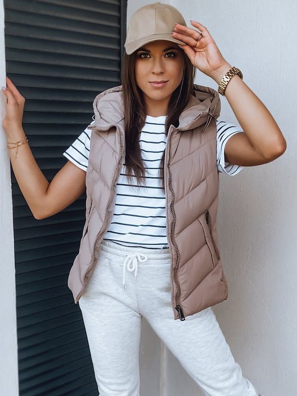 DStreet Дамска ватирана жилетка LENA camel Dstreet