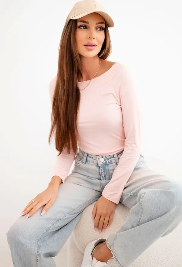 Kesi Włoski Дамска вискозна блуза с дълъг ръкав