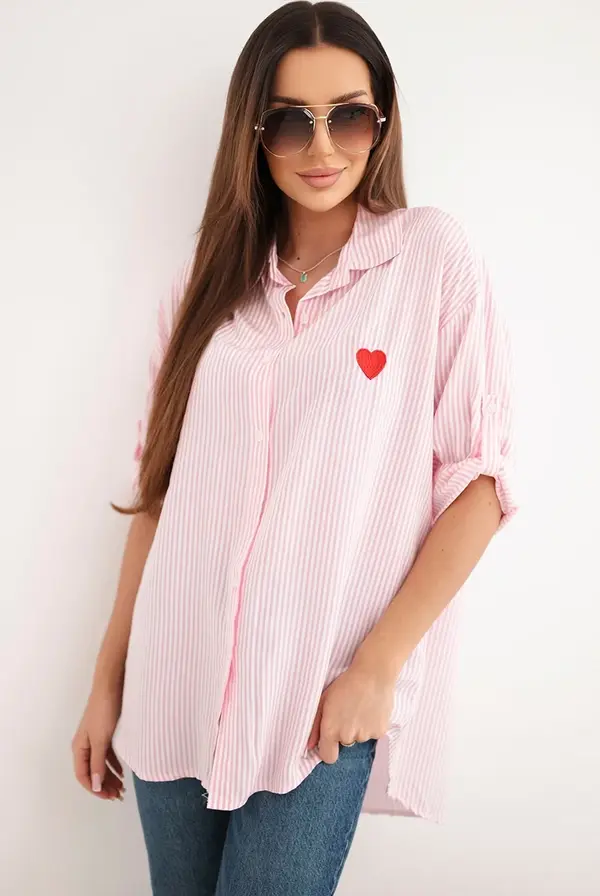 Kesi Włoski Дамска вискозна риза с дантелени ръкави