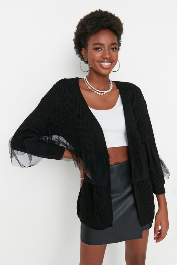 Trendyol Дамска жилетка Trendyol Tulle Detailed