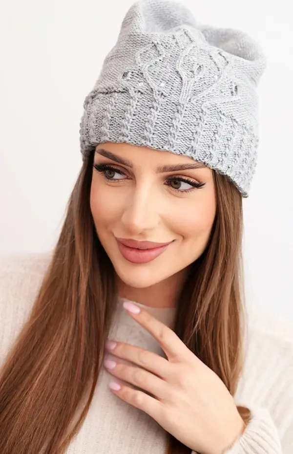 Kesi Дамска зимна шапка Kesi с вълна, сива
