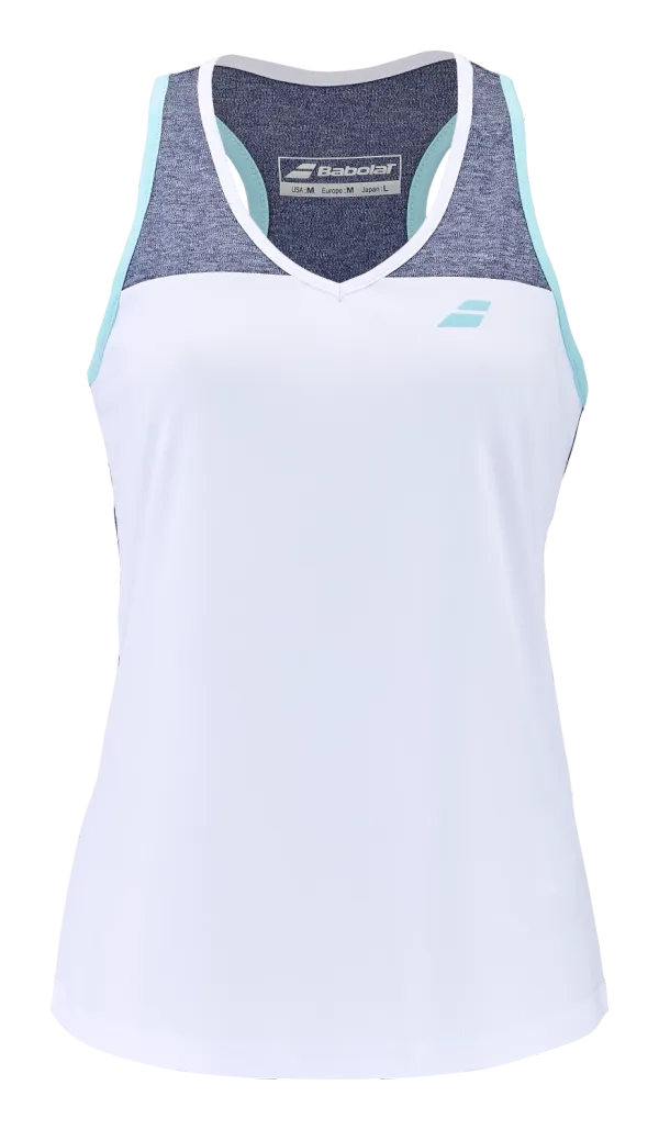 Babolat Dámské tílko Babolat  Play Tank Top Women White/Blue S