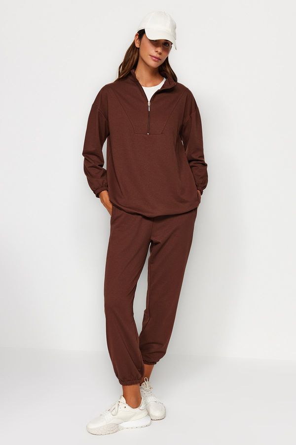 Trendyol Дамски анцуг. Trendyol TCTAW22EN0051/BEİGE