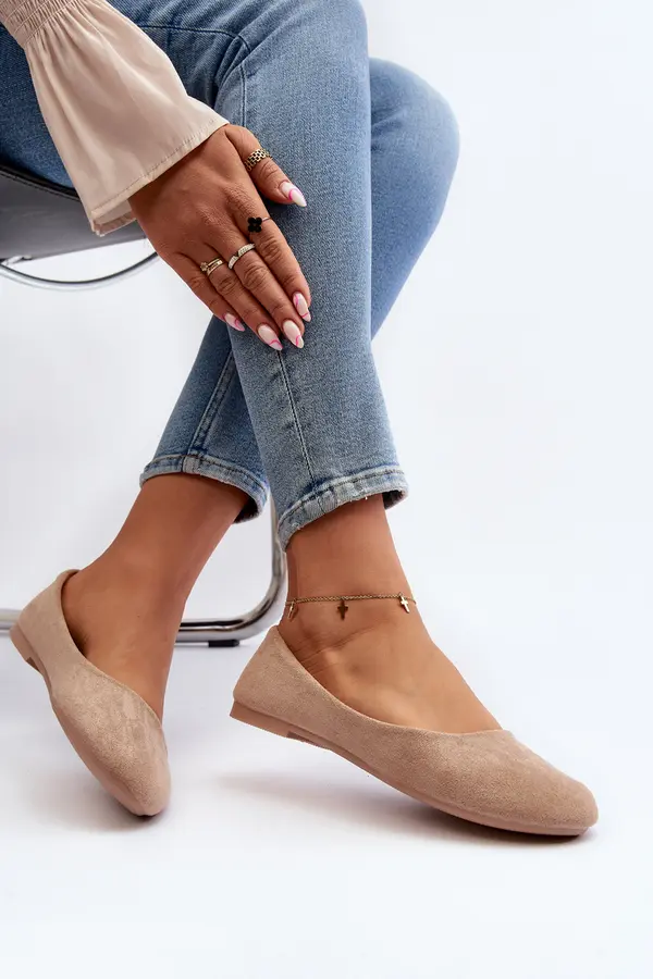 EVENTO Дамски балерини Kesi, изработени от ековелур