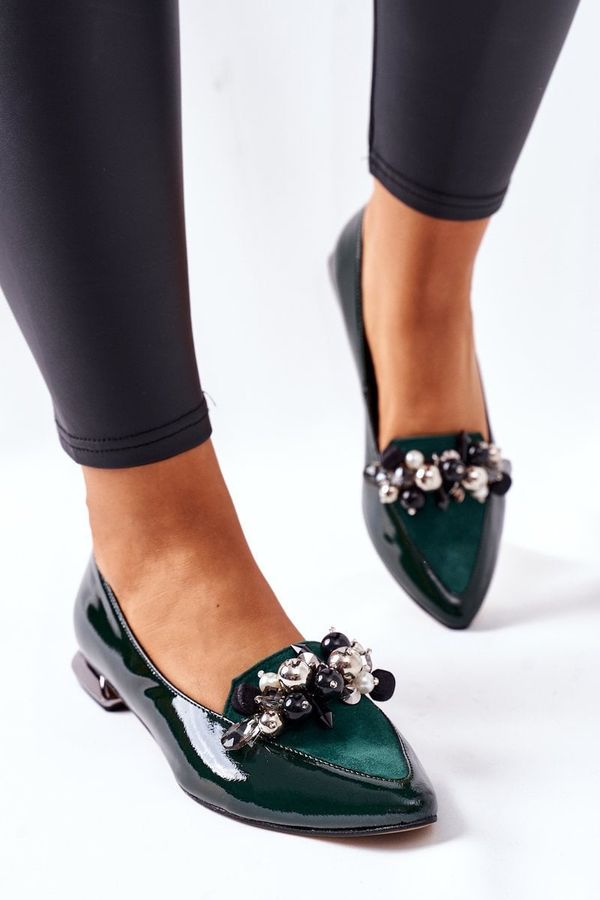 Laura Messi Дамски балерини Laura Messi Leather Green 2157