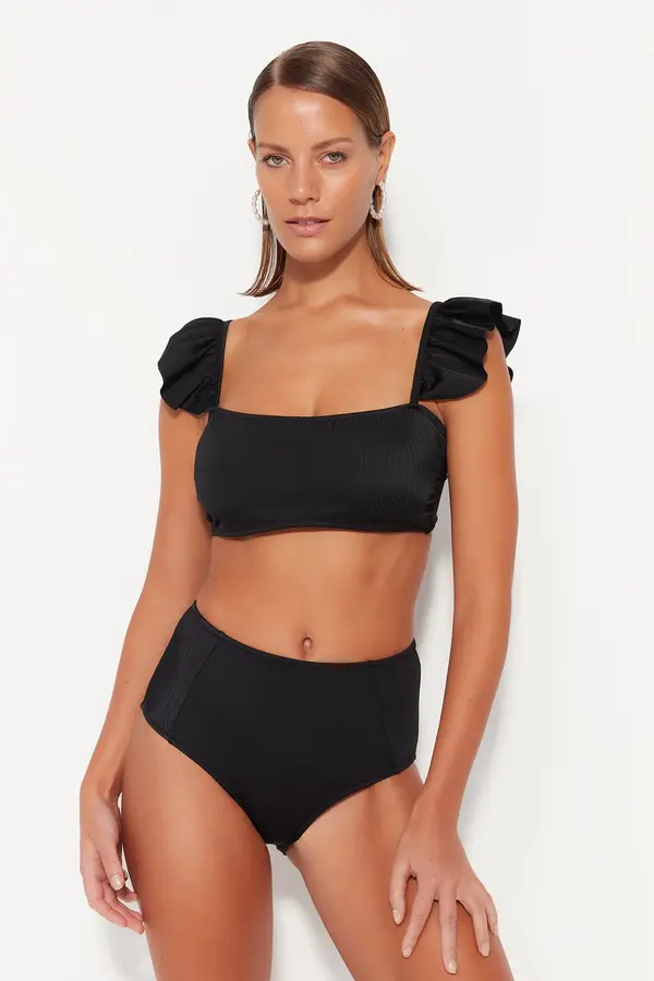 Trendyol Дамски бански горнище Trendyol Frilly