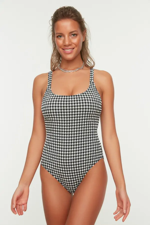Trendyol Дамски бански Trendyol Checkered