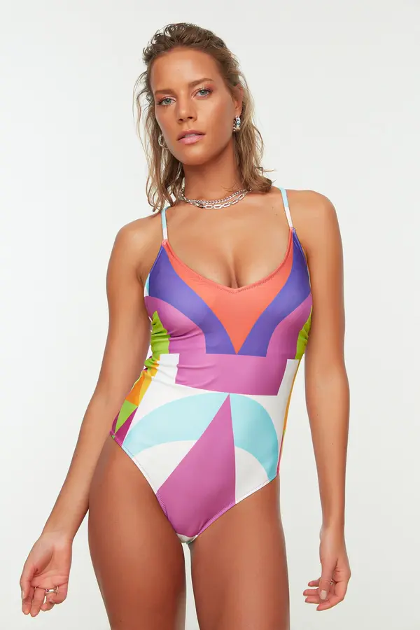 Trendyol Дамски бански Trendyol Multicolored