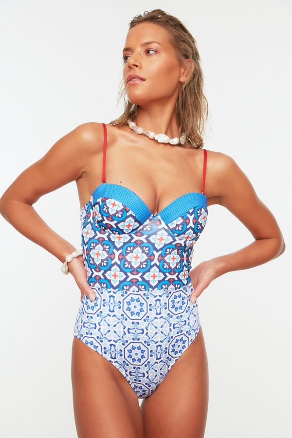 Trendyol Дамски бански Trendyol Patterned