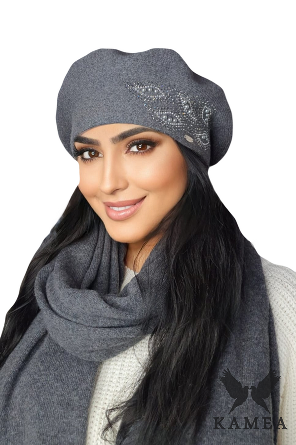 Kamea Дамски барет Kamea Kamea_Beret_K.22.047.07_Graphite