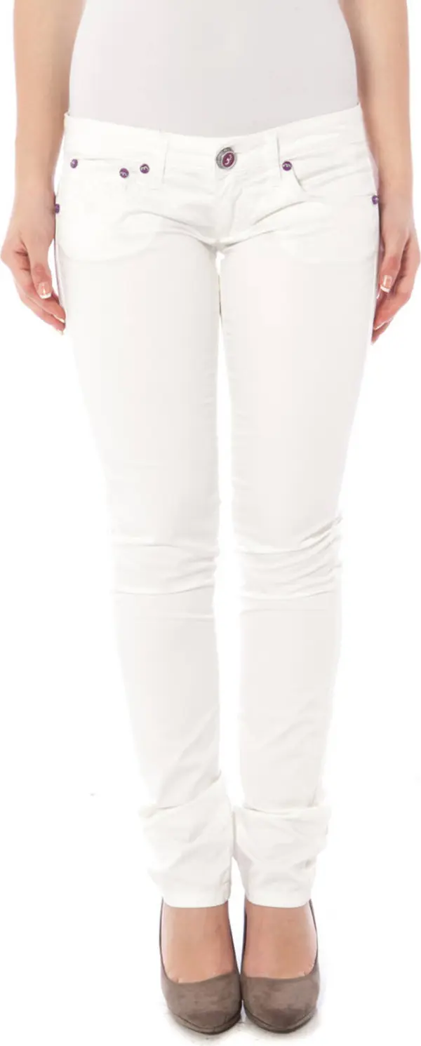 CLINK Дамски бели дънки slim fit