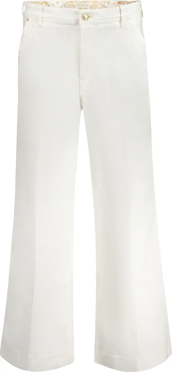 GUESS JEANS Дамски бели разкроени дънки GUESS