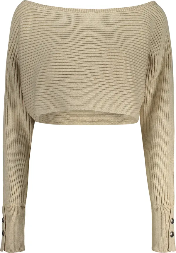 GUESS JEANS Дамски бежов пуловер GUESS JEANS