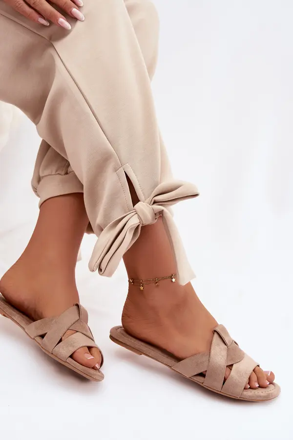 Boto Дамски бежови чехли Pavelle