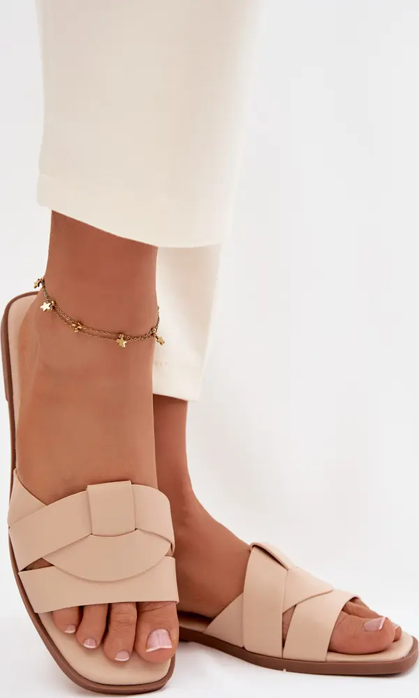 Boto Дамски бежови джапанки с презрамки Marissae