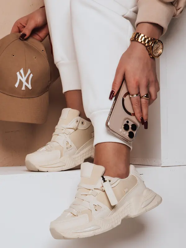 DStreet Дамски бежови маратонки RUNKIK