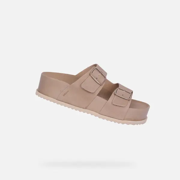 GEOX Дамски бежови сандали Geox Sandybett High