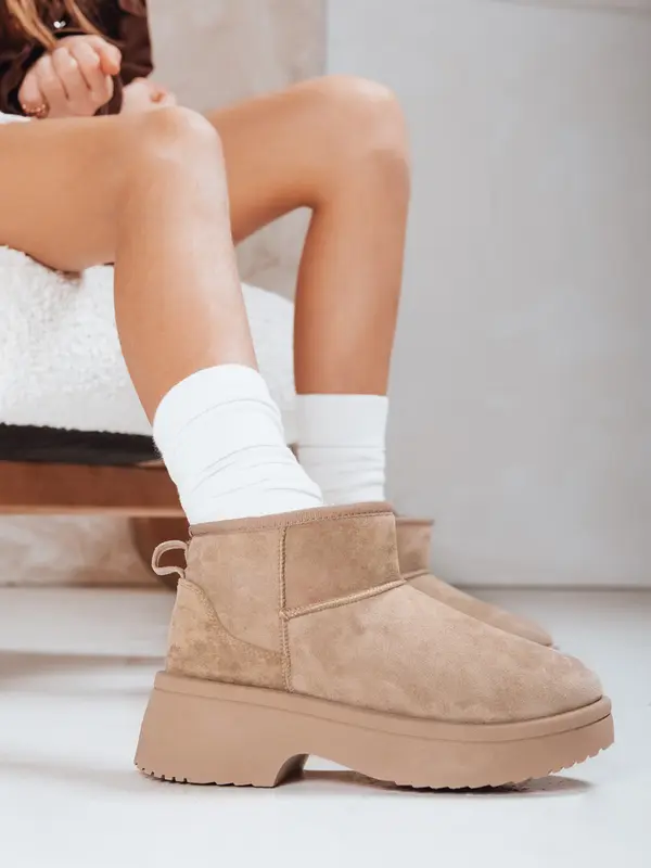 DStreet Дамски бежови снежни ботуши