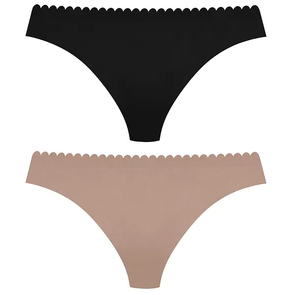 DIM Дамски бикини DIM BODY TOUCH HIPSTER 2x, черни и бежови