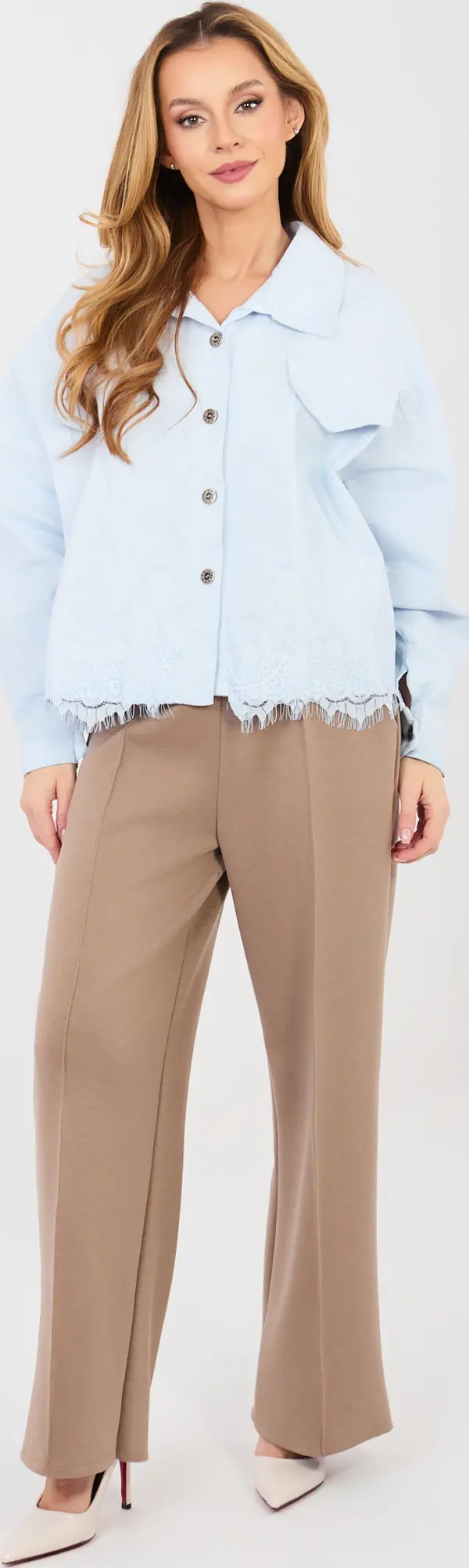 RUE PARIS Дамски бизнес панталон в бежово