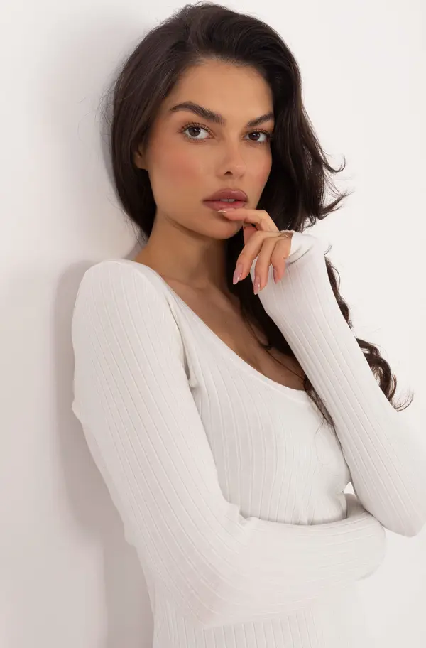 RUE PARIS Дамски боди в цвят екрю