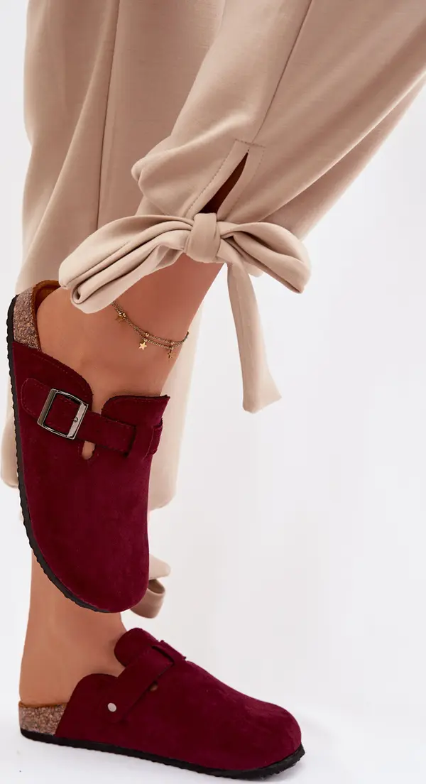 Boto Дамски бордо чехли с катарама