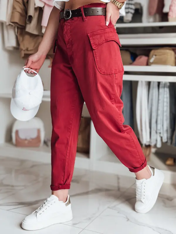 DStreet Дамски бордо панталон баги GOTRENDI