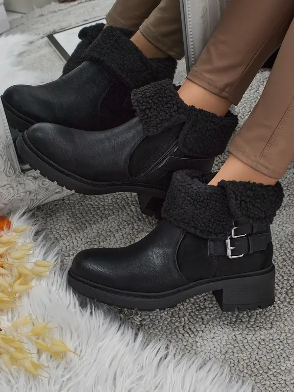 Resti Дамски боти до глезена с козина