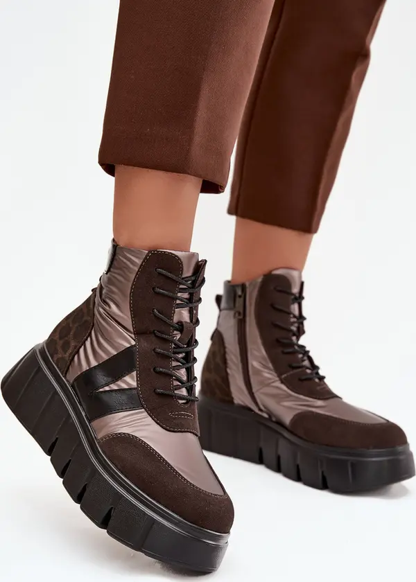 VINCEZA Дамски ботуши с подплата на платформа Vinceza